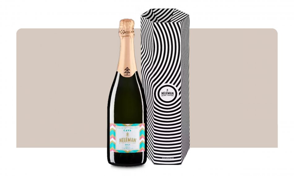 Cava Brut Macabeo Chardonnay Organic Cadeaupakket